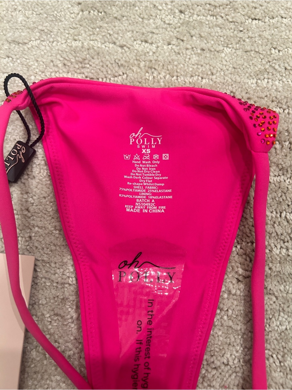 Oh Polly Rhinestone Triangle Bikini Bottom - Picture 5 of 6